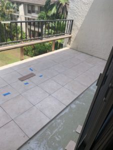 Lanai with tile