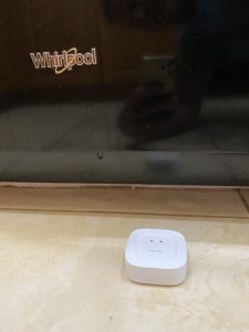 Leak detector by refrigerator